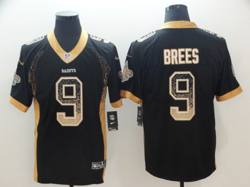Men's New Orleans Saints Drew Brees #9 Black Player Jerseys