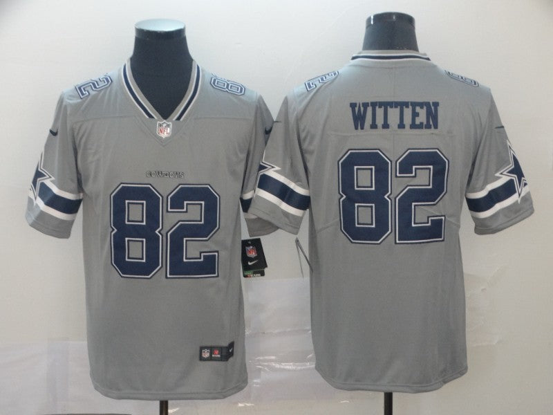 Men's Dallas Cowboys Jason Witten #82 Gray Inverted Legend Jerseys