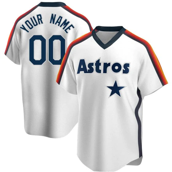 Men's Houston Astros White Cooperstown Collection Custom Jerseys
