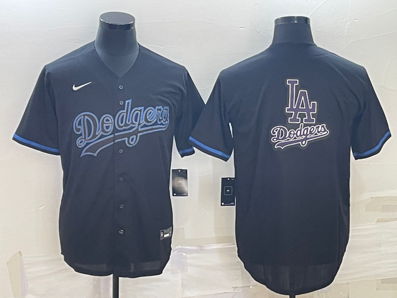 Men's Los Angeles Dodgers Replica Player Jerseys Black