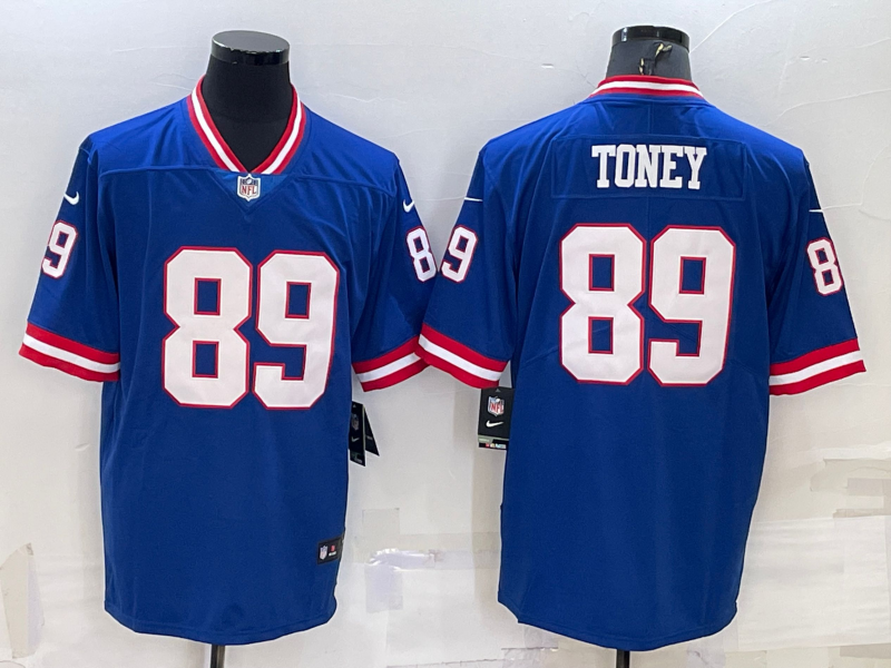 Men's New York Giants Kadarius Toney #89 Royal Classic Retired Player Game Jerseys