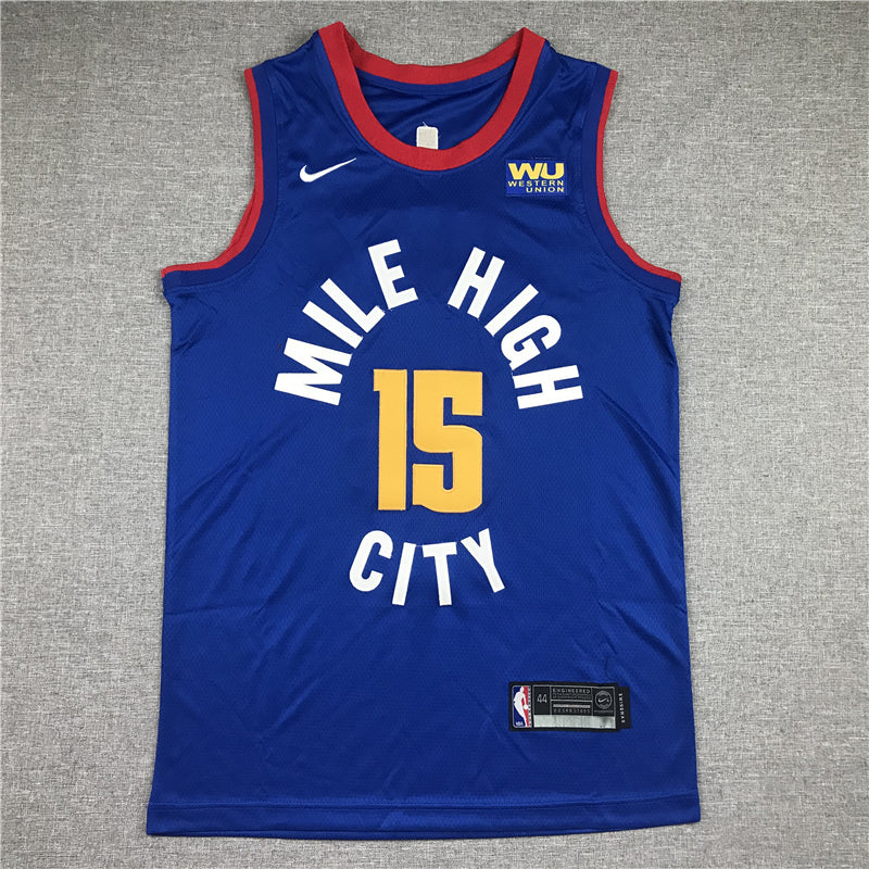 Men's Denver Nuggets Nikola Jokic #15 NBA Player Jerseys - Retro Blue