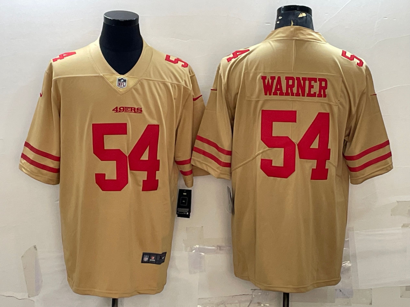 Men's San Francisco 49ers Fred Warner #54 Gold Inverted Legend Jerseys