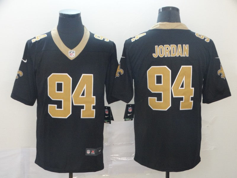 Men's New Orleans Saints Cameron Jordan #94 Black Game Jerseys