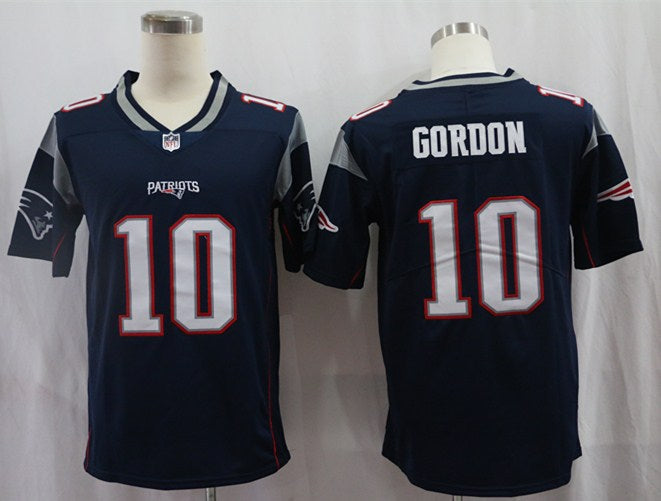 Men's New England Patriots Josh Gordon #10 Navy Game Jerseys