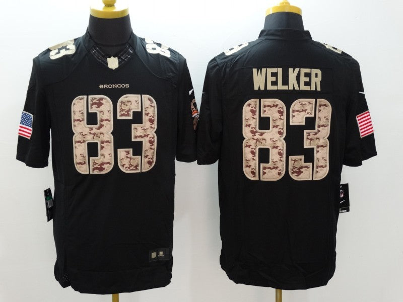 Men's Denver Broncos Wes Welker #83 Black Game Player Jerseys