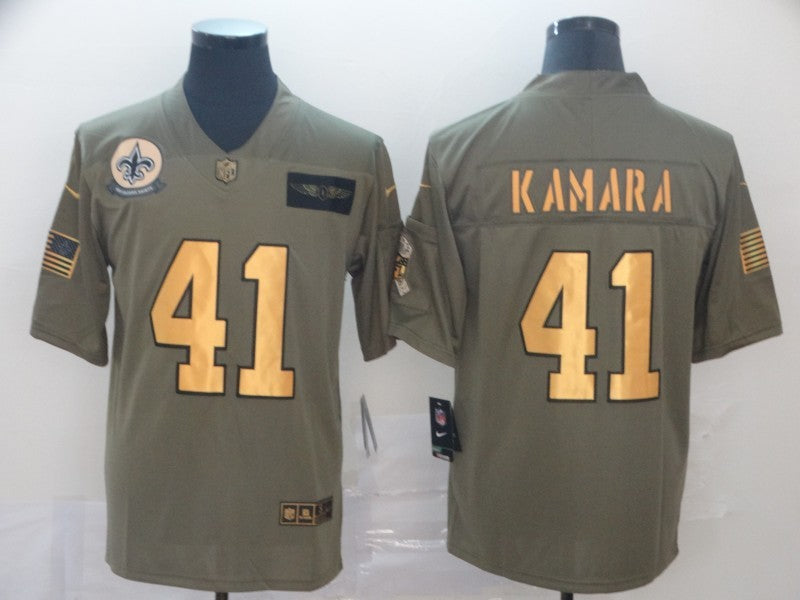 Men's New Orleans Saints Alvin Kamara #41 Brown Player Game Jerseys