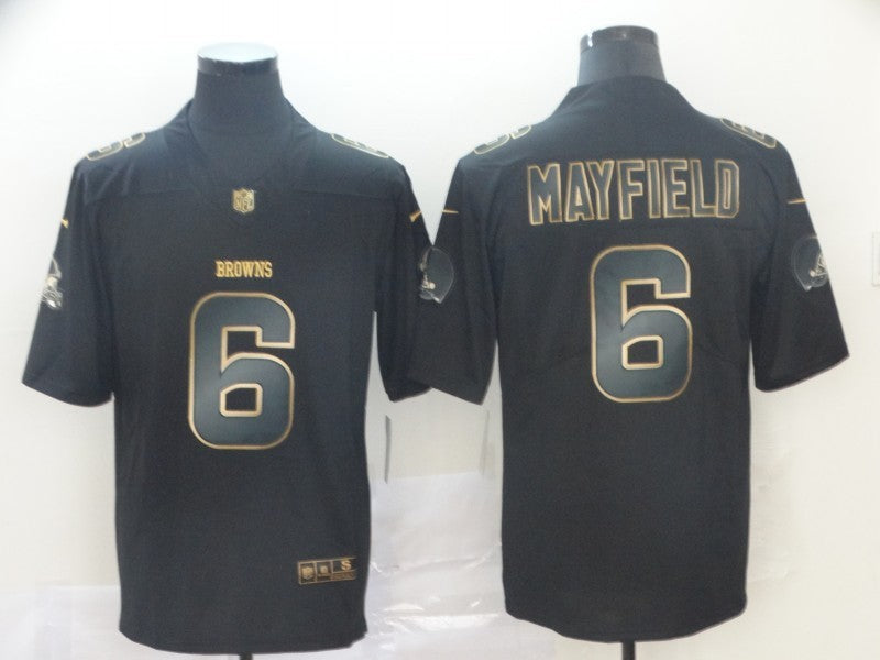 Men's Cleveland Browns Baker Mayfield Black Player Game Jerseys