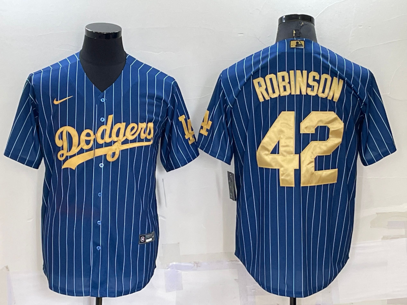 Men's Los Angeles Dodgers Jackie Robinson #42 Blue Player Jerseys