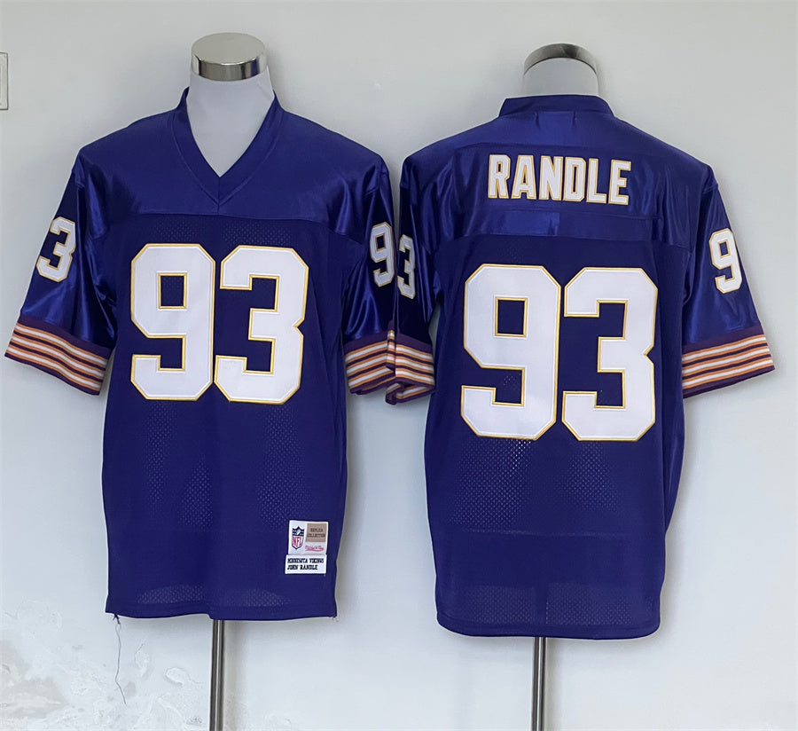 Men's Minnesota Vikings John Randle Mitchell & Ness Purple Legacy Replica Jerseys