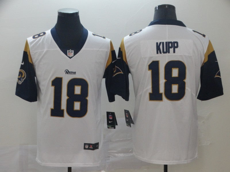 Men's Los Angeles Rams Cooper Kupp #18 White Game Jerseys