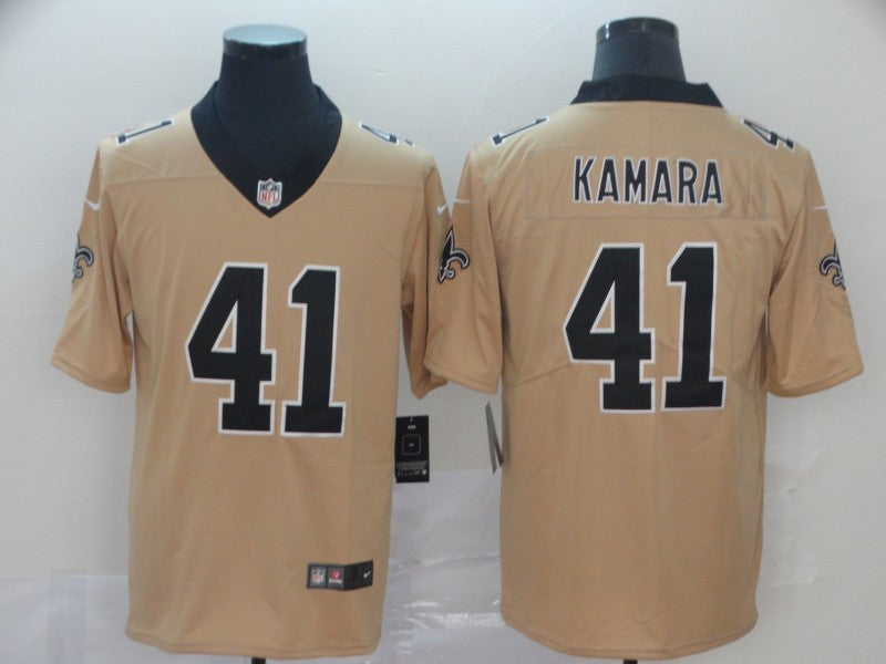 Men's New Orleans Saints Alvin Kamara #41 Gold Inverted Game Jerseys