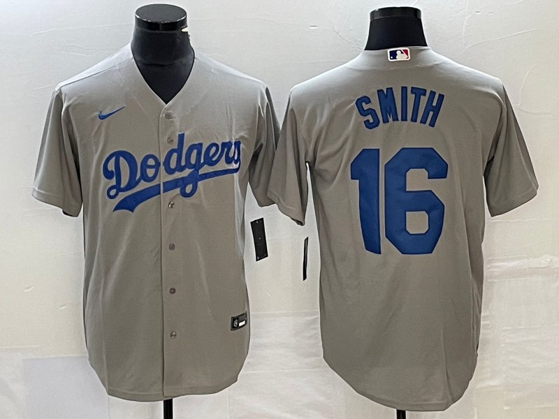 Men's Los Angeles Dodgers Will Smith #16 Gray Replica Player Jerseys