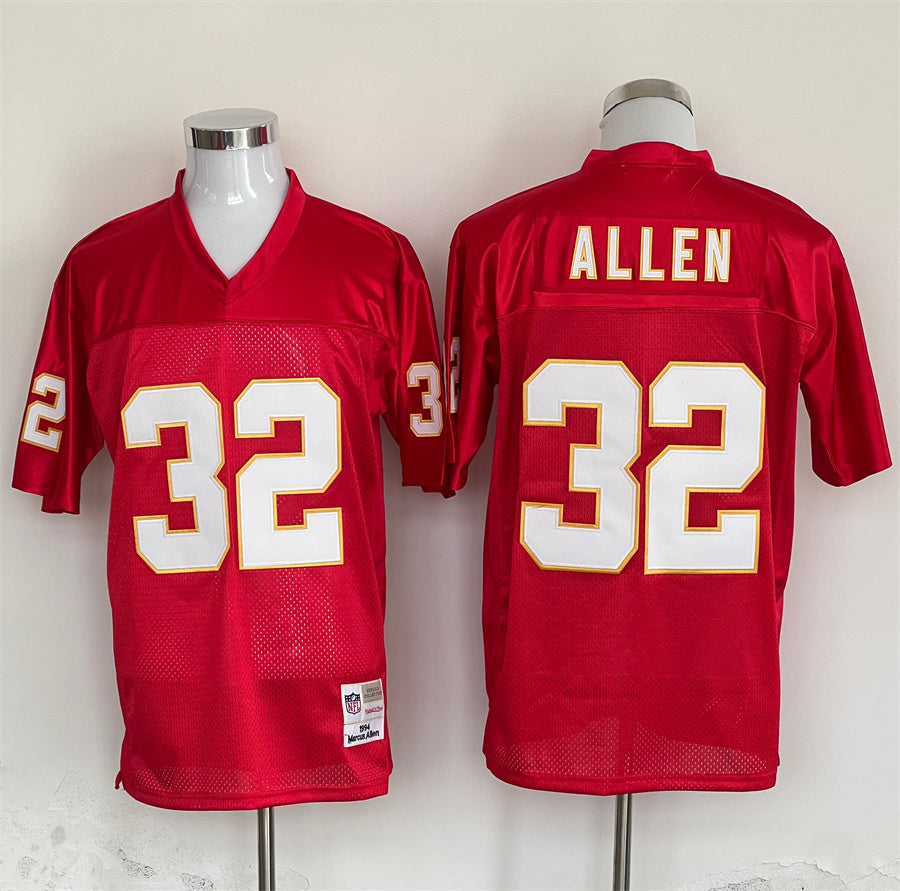 Men's Kansas City Chiefs Marcus Allen Mitchell & Ness Red Legacy Replica Jerseys