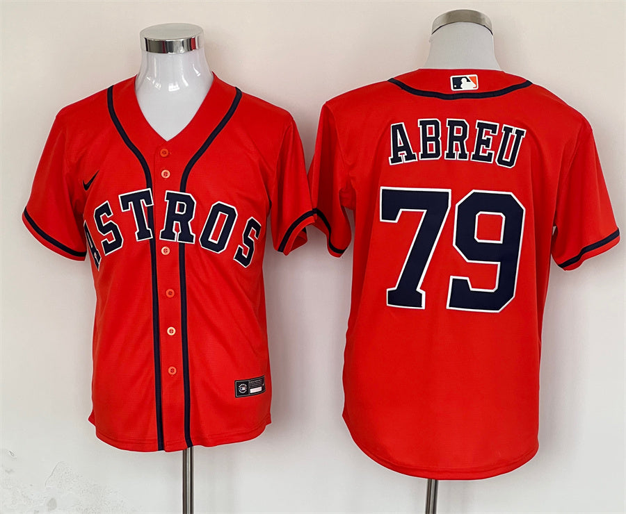 Men's Houston Astros Jose Abreu #79 Orange Limited Player Jerseys