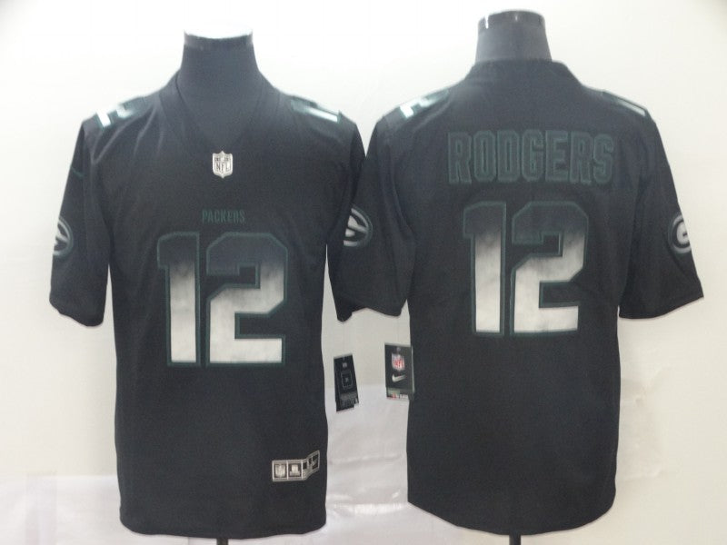 Men's Green Bay Packers Aaron Rodgers #12 Black Game Team Jerseys