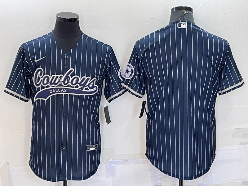 Men's Dallas Cowboys Navy Game Blank Jerseys