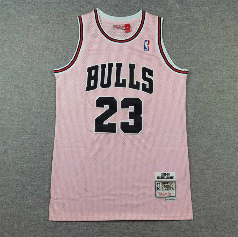 Men's Chicago Bulls Michael Jordan #23 Pink 1997/98 Hardwood Classics Swingman Jerseys