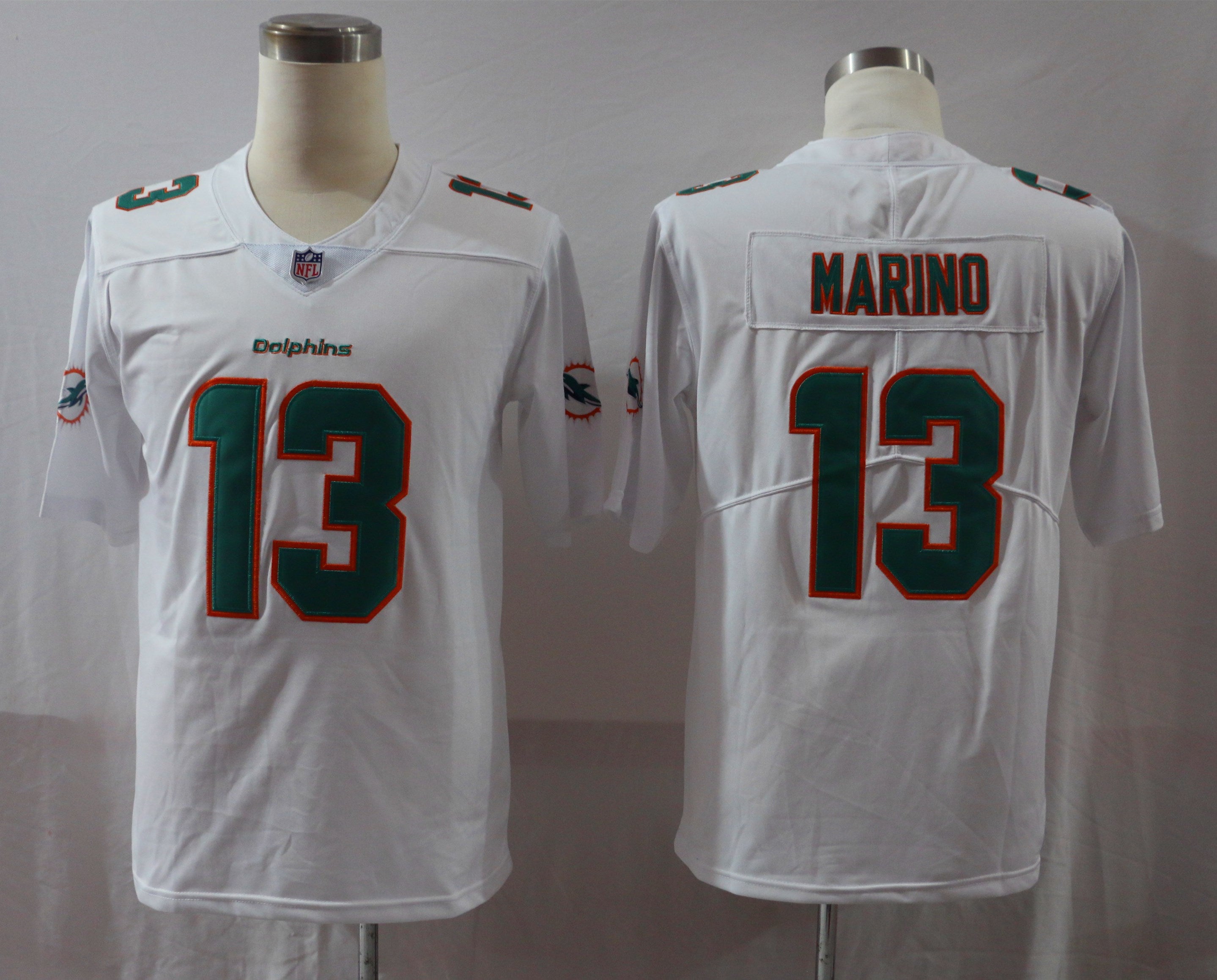 Men's Miami Dolphins Dan Marino #13 White Game Jerseys