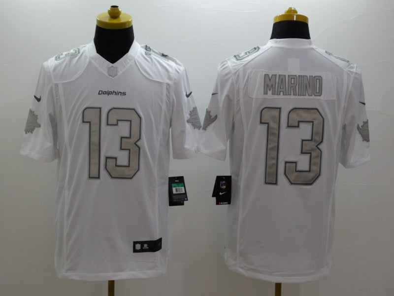 Men's Miami Dolphins #13 Dan Marino White Game Jerseys