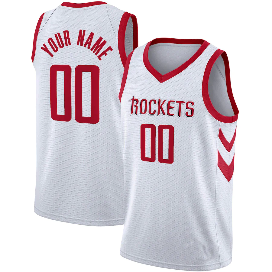 Men's Houston Rockets White Custom Swingman Jerseys