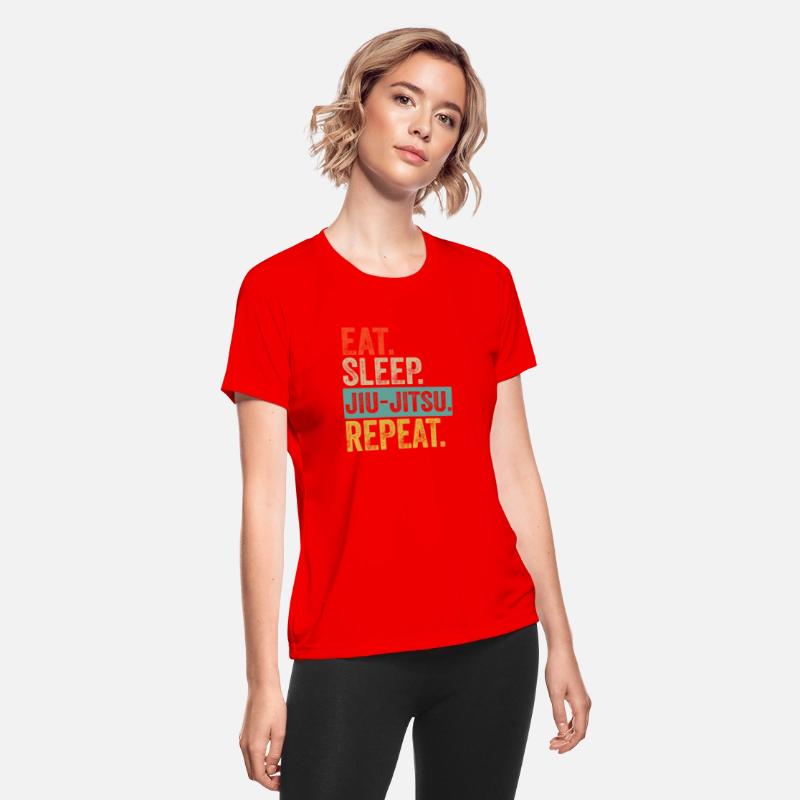 Eat sleep jiu jutsu repeat retro vintage