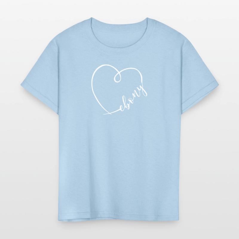 Ebony Name Heart Calligraphy