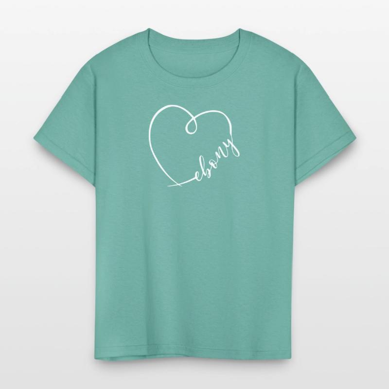 Ebony Name Heart Calligraphy