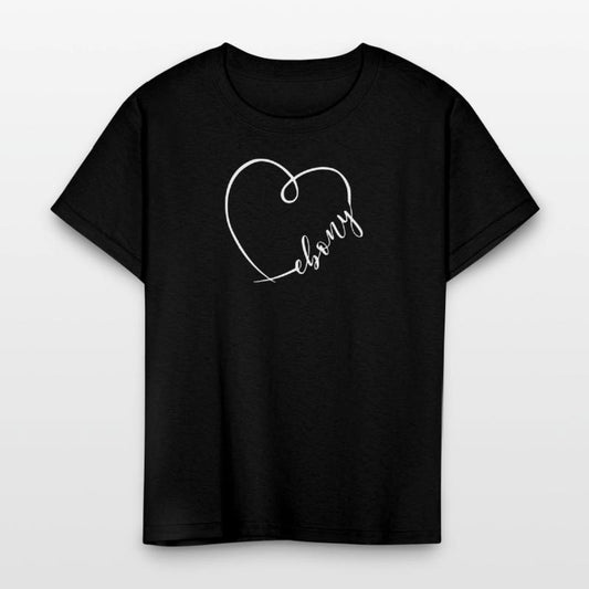 Ebony Name Heart Calligraphy