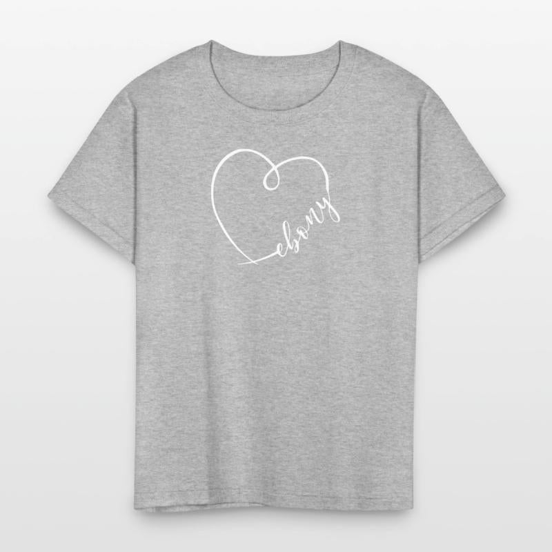 Ebony Name Heart Calligraphy