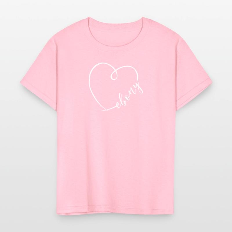 Ebony Name Heart Calligraphy