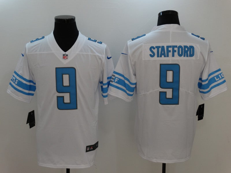 Men's Detroit Lions Matthew Stafford #9 White Game Jerseys