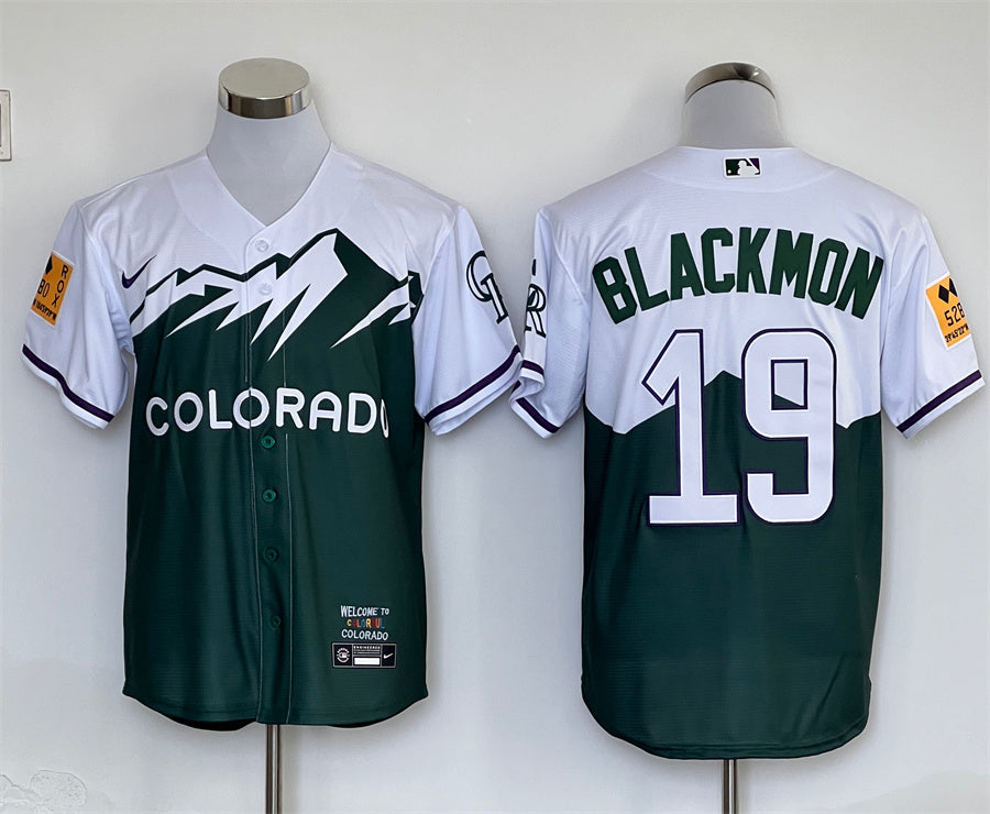 Men's Colorado Rockies Charlie Blackmon #19 Green City Connect Replica Player Jerseys