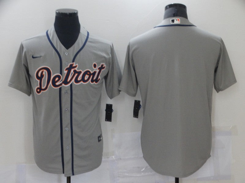 Men's Detroit Tigers Gray Blank Replica Jerseys