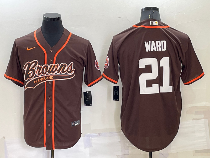 Men's Cleveland Browns Denzel Ward #21 Brown Game Jerseys Joint Edition