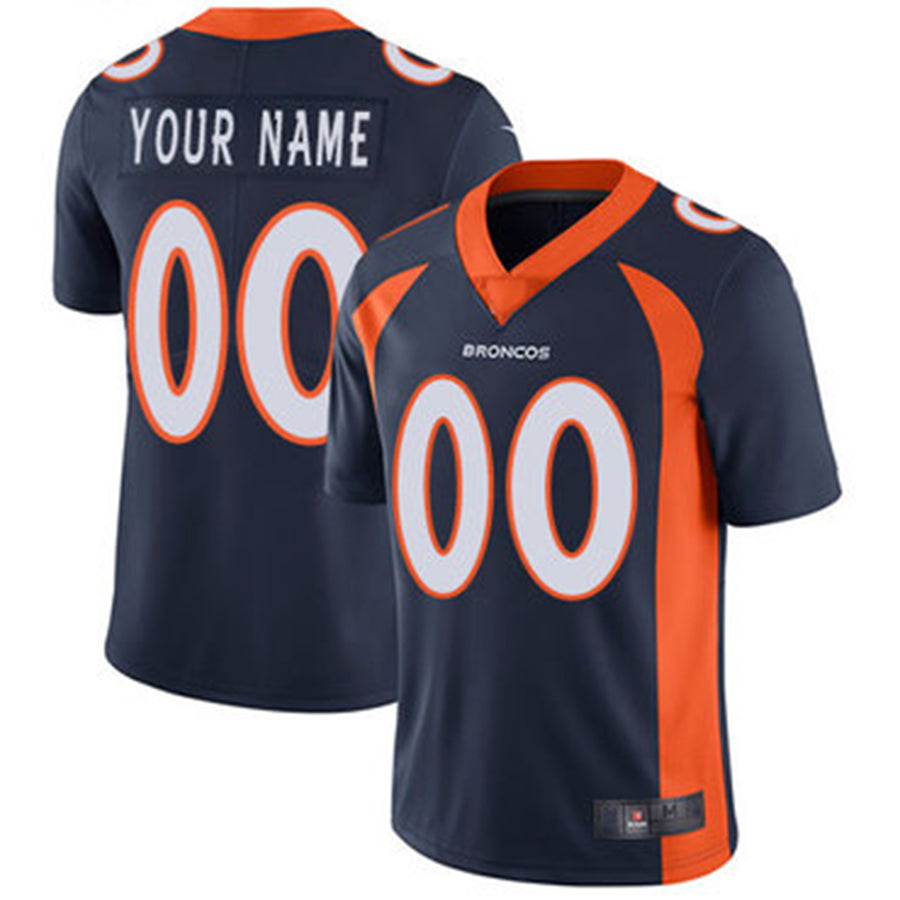 Custom1 Denver Broncos Navy Vapor Untouchable Player Limited Jerseys Stitched Jerseys American Football Jerseys