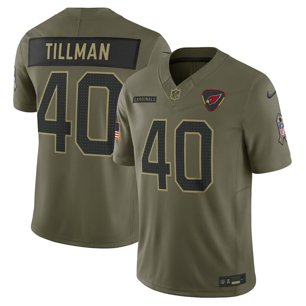 Men's Arizona Cardinals Pat Tillman Nike Olive 2025 Salute to Service Retired Limited Jersey