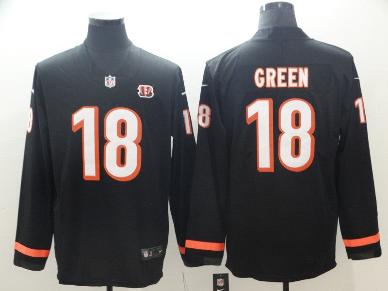 Men's Cincinnati Bengals A.J. Green #18 Black Player Game Jerseys