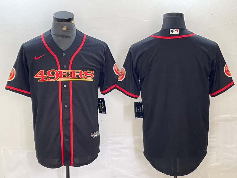Men's San Francisco 49ers Black Joint Edition Blank Jerseys