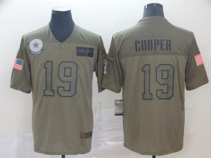 Men's Dallas Cowboys Amari Cooper #19 Brown Game Jerseys