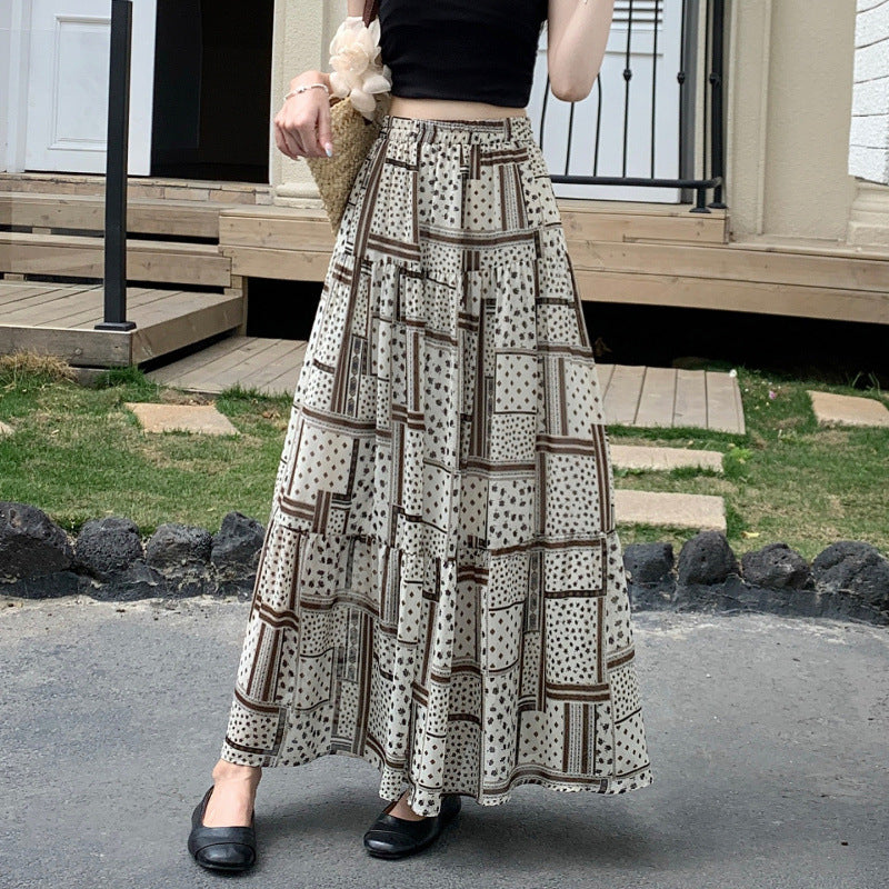 Trendy Dress Vintage Leopard Print Midi Dress For Wom
