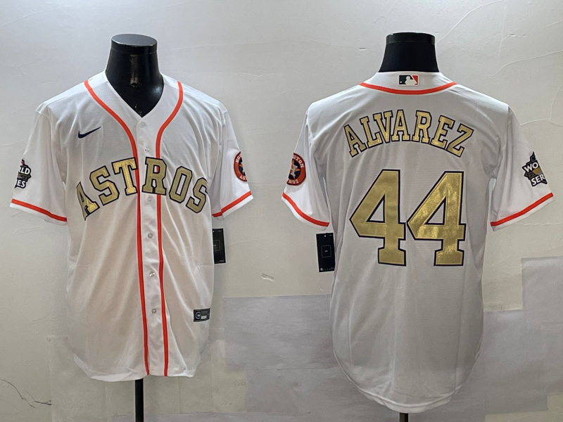 Men's Houston Astros Yordan Alvarez #44 White Player Jerseys