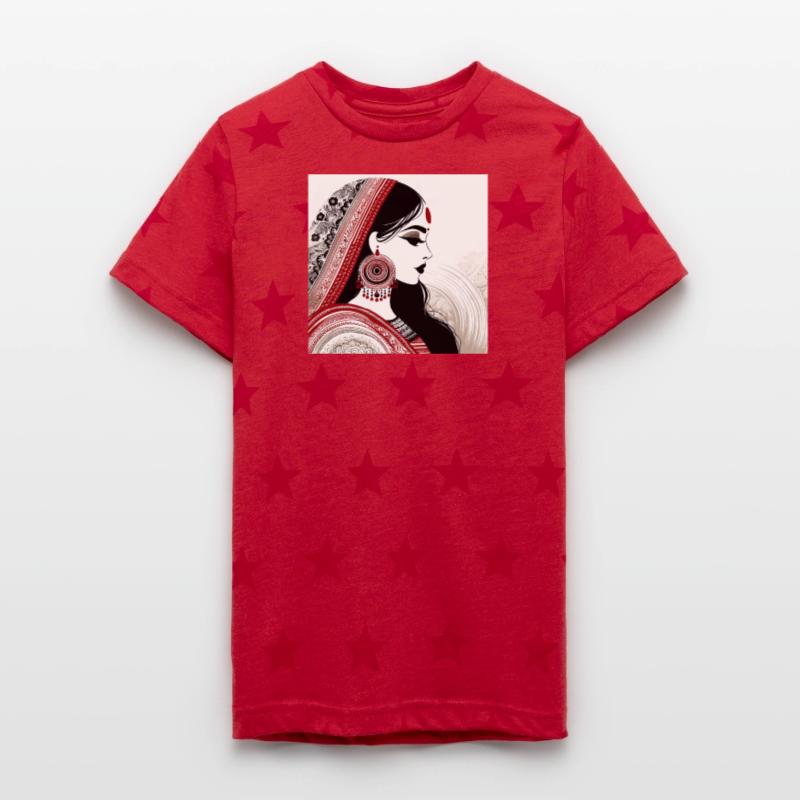 Elegant Indian Woman Portrait Illustration