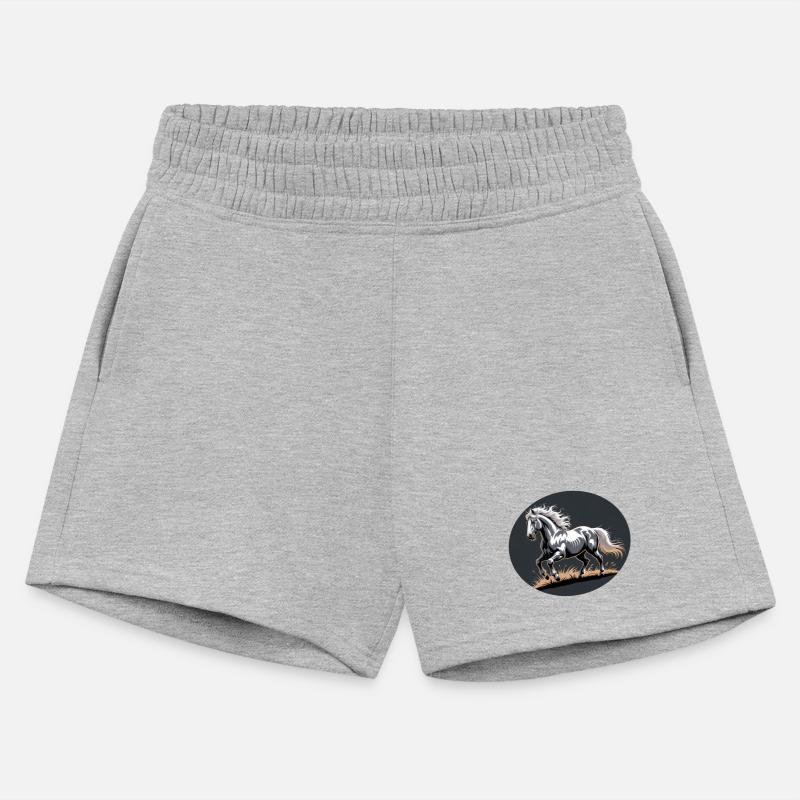 Elegant White Stallion Running Scene