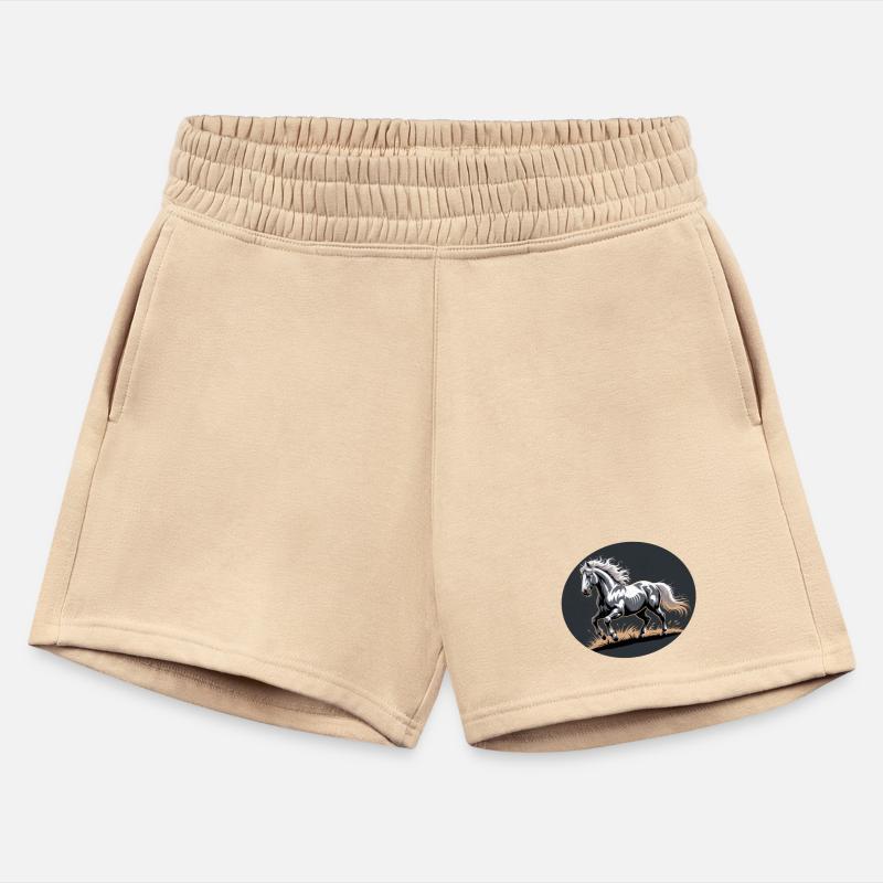 Elegant White Stallion Running Scene