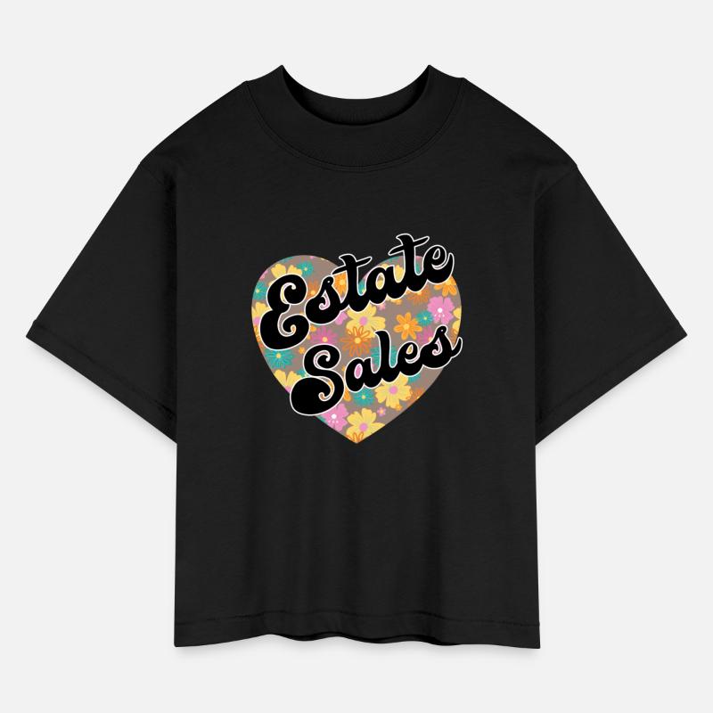 Estate Sales brown floral heart