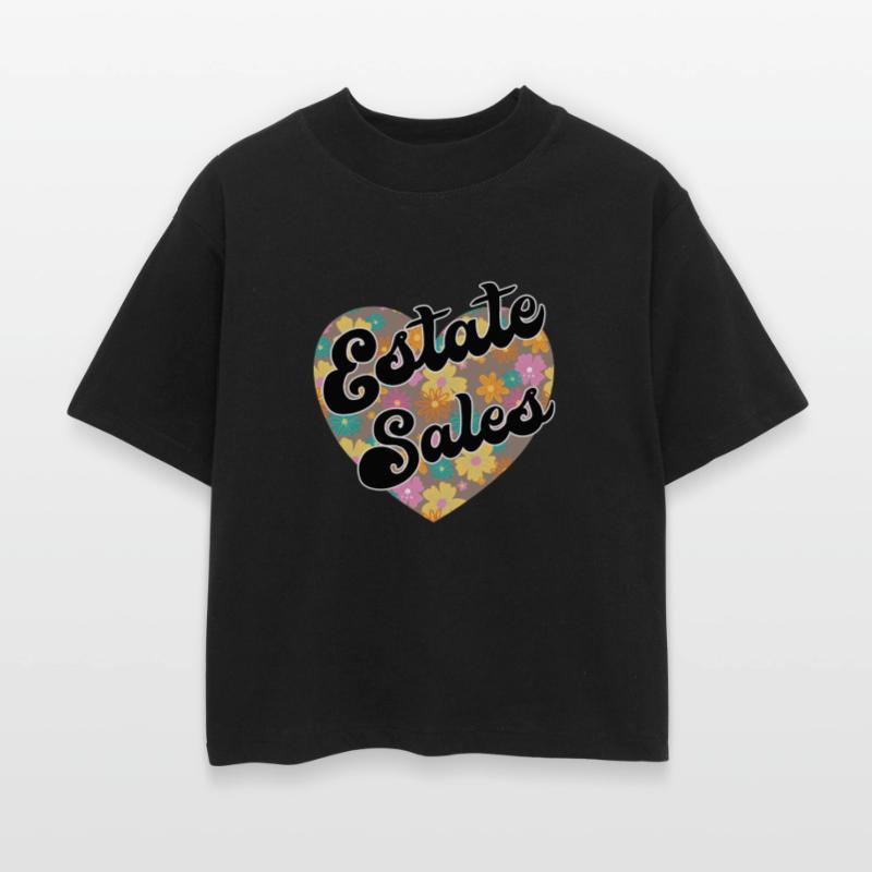 Estate Sales brown floral heart