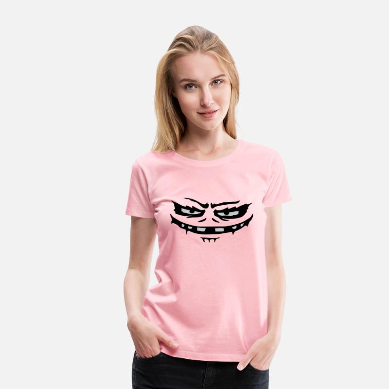 Evil monster face halloween