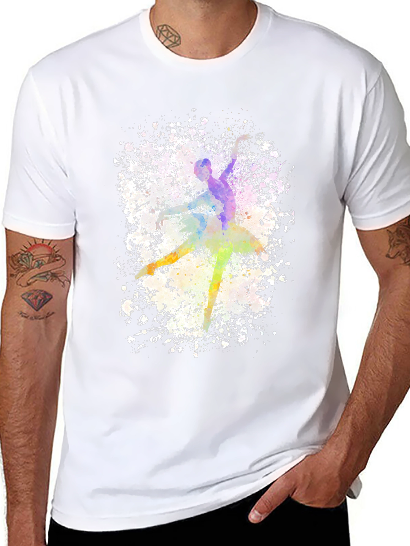 Watercolor Ballerina Graphic T-Shirt