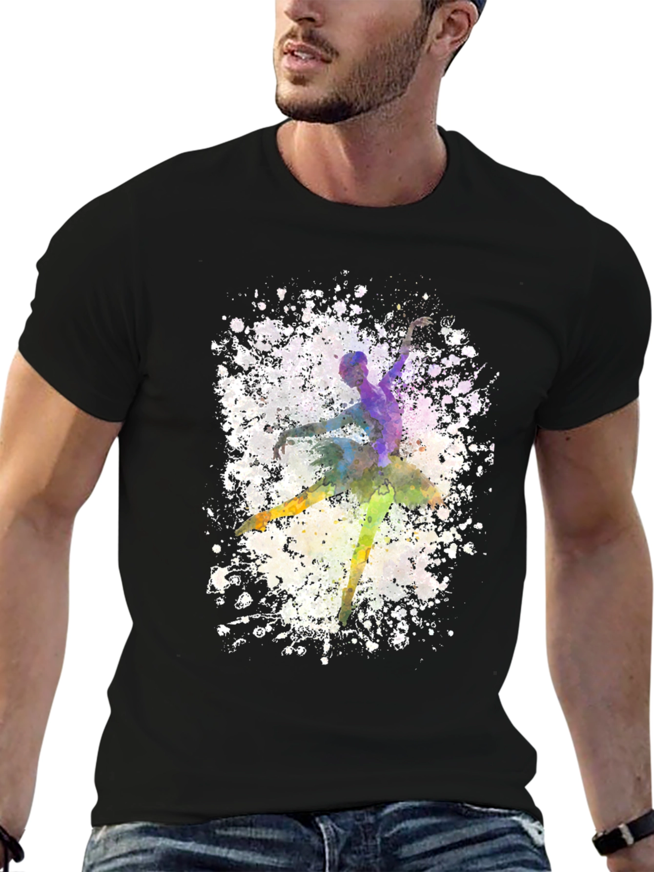 Watercolor Ballerina Graphic T-Shirt
